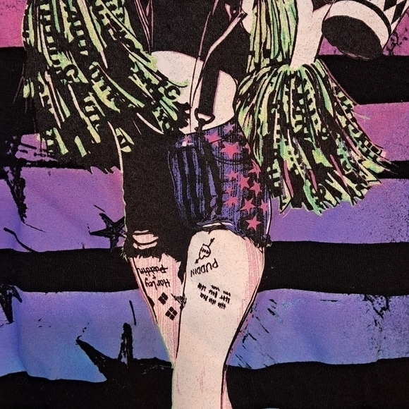 Harley Quinn Birds of Prey DC Short Sleeve T-shirt Women's Size XL Black - Picture 4 of 10